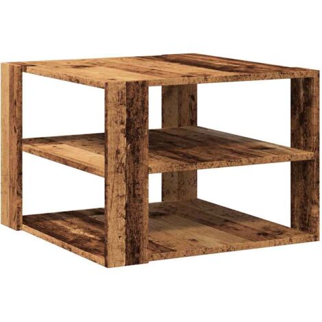 Table basse  Table de salon  Table de café vieux bois 58x58x40 cm bois d'ingénierie