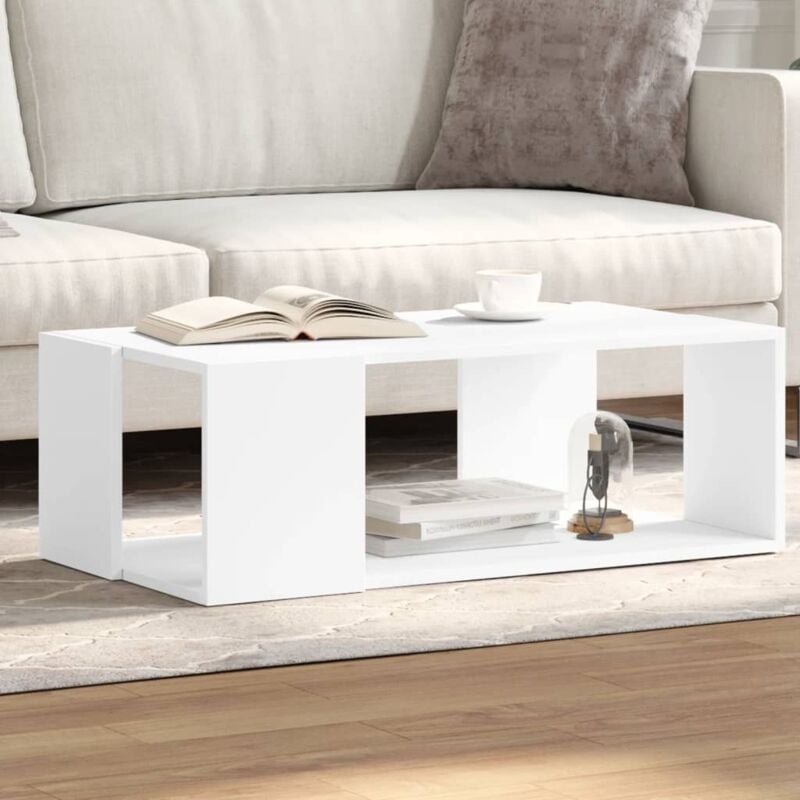 Maisonchic - Table basse, Table de salon, Bout de canapé blanc 89,5x48x30 cm bois d'ingénierie WFE914095 design in