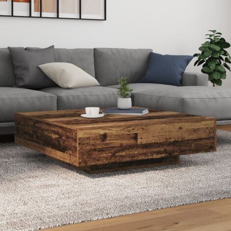 Table Basse-Table Salon Bois ancien 100 x 100 x 31 cm Bois d'ingénierie 919814