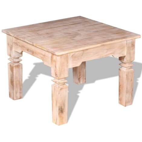 Table Basse-Table Salon Bois d'acacia 60x60x45 cm 242313