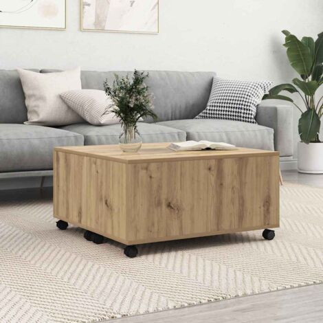 Table Basse-Table Salon chêne artisanal 75 x 75 x 38 cm Bois d'ingénierie 344886