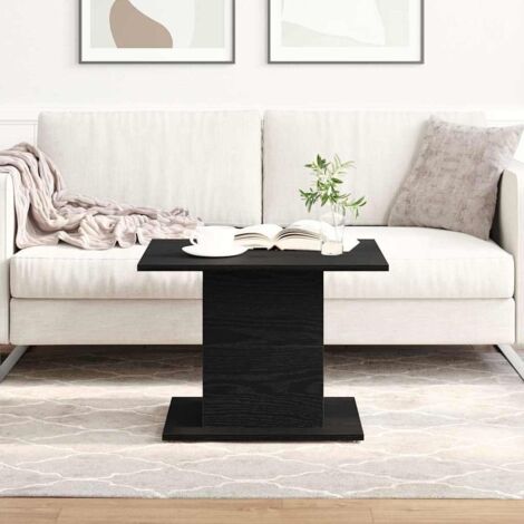 Table Basse-Table Salon Chêne noir 55.5 x 55.5 x 40 cm Bois d'ingénierie 103376