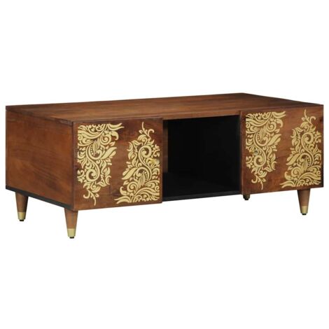 Table Basse-Table Salon marron miel 100 x 54 x 40 cm 936741