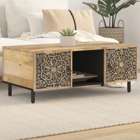 Table basse-Table Salon-Table d'appoint 100x54x40 cm bois de manguier massif 337026