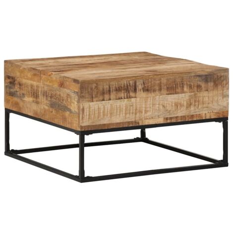 Table basse-Table Salon-Table d'appoint 68x68x41 cm Bois de manguier brut 295357