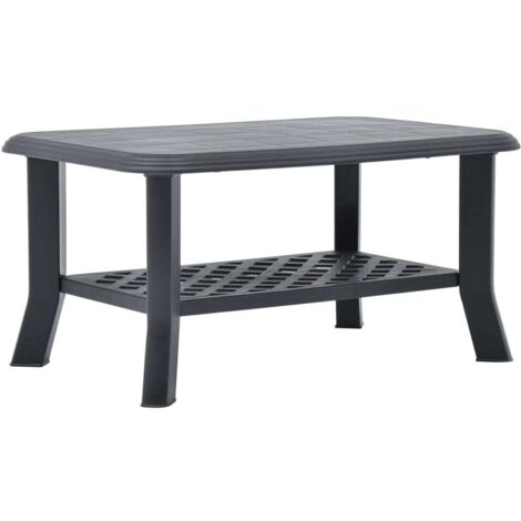 Table basse-Table Salon-Table d'appoint Anthracite 90x60x46 cm Plastique 662526