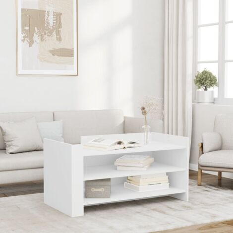 Table basse-Table Salon -Table d'appoint blanc 100x50x50 cm bois d'ingénierie 900618