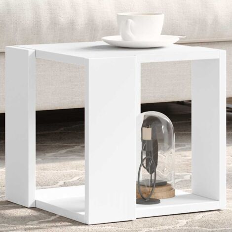 Table basse-Table Salon -Table d'appoint blanc 32x32x30 cm bois d'ingénierie 482444