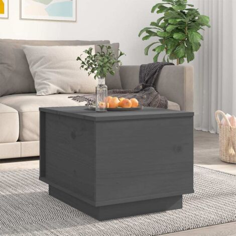 Table basse-Table Salon-Table d'appoint Gris 40x50x35 cm Bois massif de pin 872688