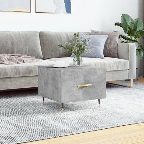 Table basse-Table Salon-Table d'appoint gris béton 50x50x40 cm bois d'ingénierie 150724