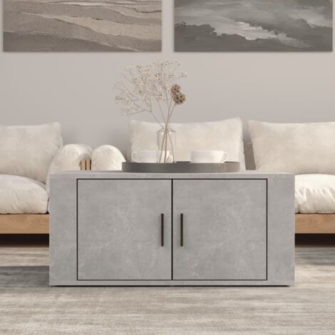 Table basse-Table Salon-Table d'appoint Gris béton 80x50x36 cm Bois d'ingénierie 473884
