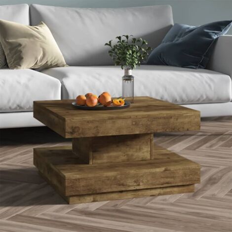 Table basse-Table Salon-Table d'appoint Marron foncé 60x60x35 cm MDF 888288