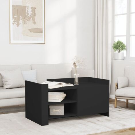 Table basse-Table Salon-Table d'appoint noir 100x50x50 cm bois d'ingénierie 871433
