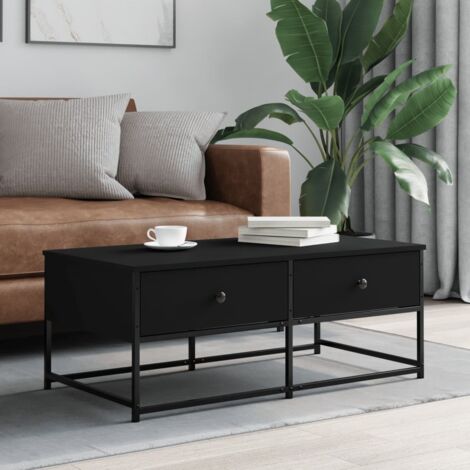 Table basse-Table Salon-Table d'appoint noir 100x51x40 cm bois d'ingénierie 757708