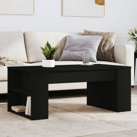 Table basse-Table Salon-Table d'appoint noir 102x55x42 cm bois d'ingénierie 694343