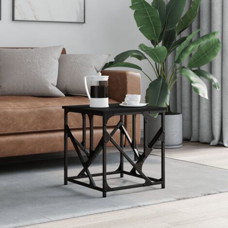 Table basse-Table Salon-Table d'appoint noir 45x45x47,5 cm bois d'ingénierie 991468