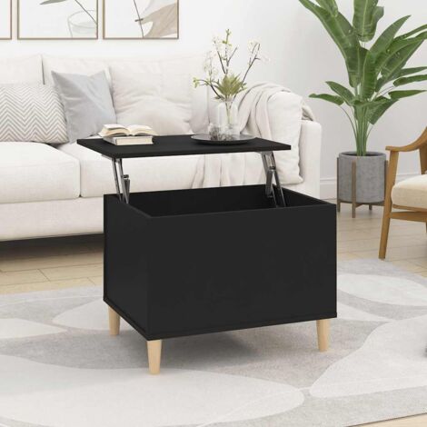 Table basse-Table Salon-Table d'appoint Noir 60x44,5x45 cm Bois d'ingénierie 804353