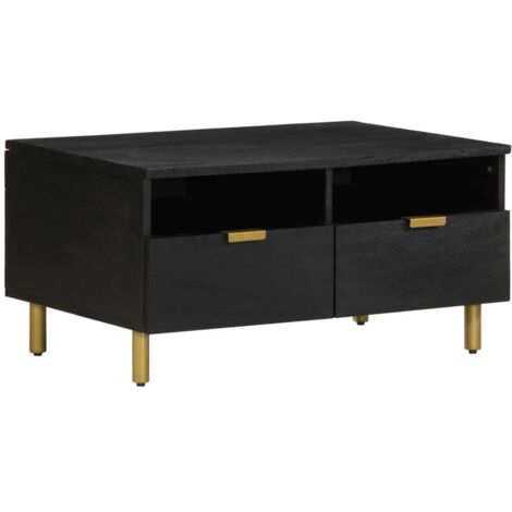 Table basse-Table Salon-Table d'appoint noir 80x54x40 cm bois d'ingénierie 216727