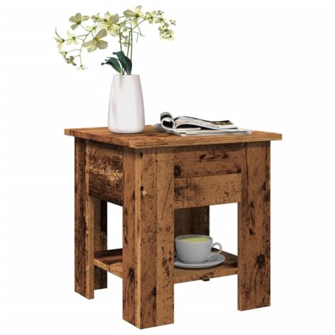 Table basse-Table Salon-Table d'appoint vieux bois 40x40x42 cm bois d'ingénierie 415781