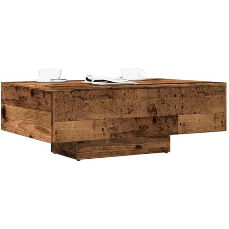 Table basse-Table Salon-Table d'appoint vieux bois 85x55x31 cm bois d'ingénierie 204798