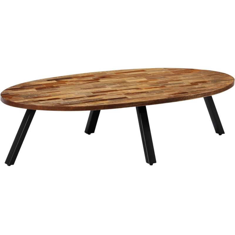 Vidaxl - Table basse Teck recyclé massif Ovale 120x60x30 cm