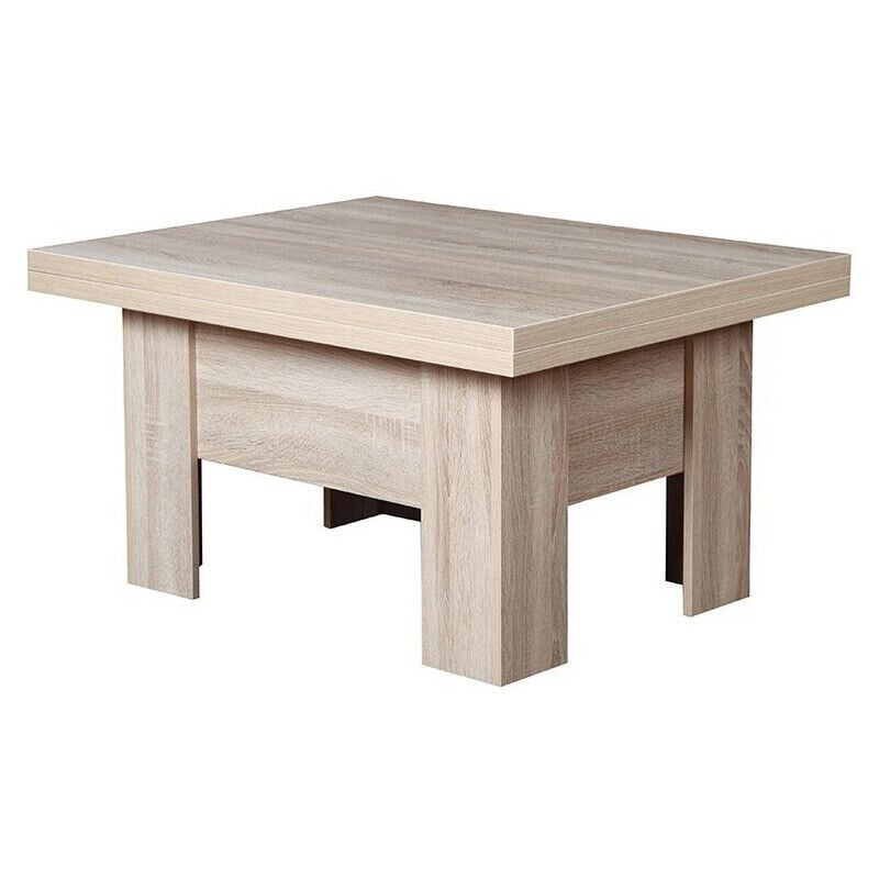 Mobilier1 - Table basse transformateur Stanton 102, Sonoma chêne, 53x80x100cm, Diamètre: 0, Stratifié, Angulaire