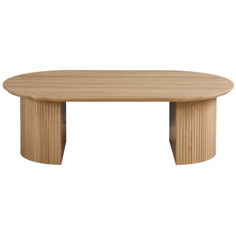Table basse VAGOS – Coloris chêne naturel – Table basse rectangulaire 120x70 cm – MDF – Design moderne et chaleureux