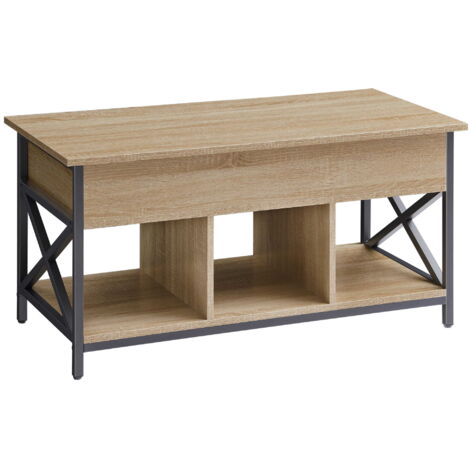 Table basse Valora Sonoma plateau extensible rangement chic