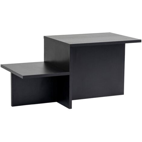 Table basse Varian, porte-revues, forme rectangulaire, 40x80x40h cm noir