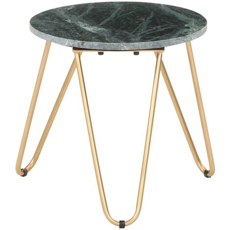 Table basse Vert 40x40x40 cm Pierre véritable et texture marbre vidaXL