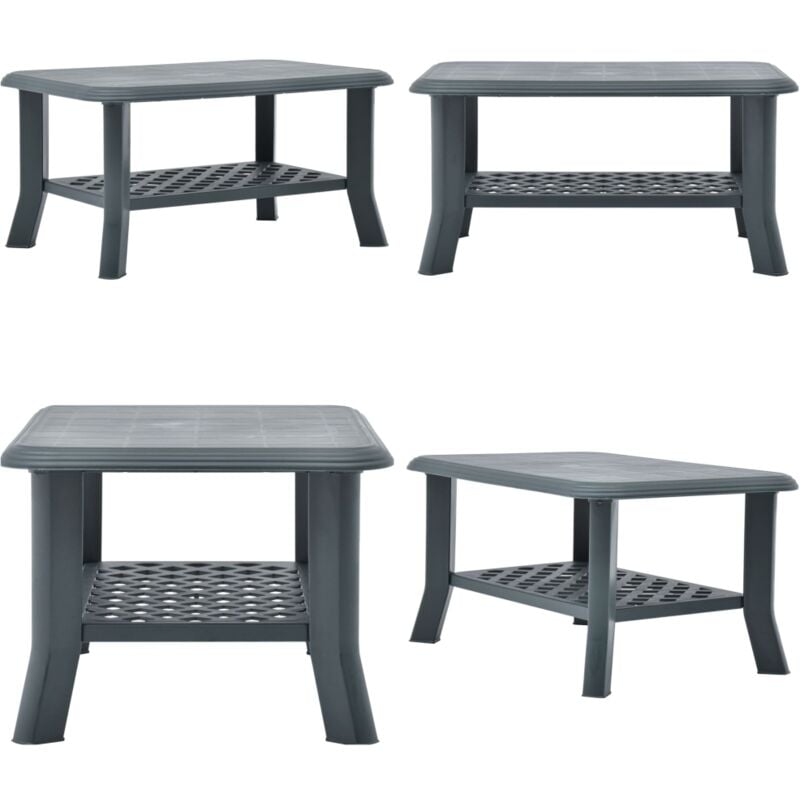 Vidaxl - Table basse Vert 90x60x46 cm Plastique - Table Basse Extérieure - Table D'appoint Résistante - Mobilier De Jardin - Table Verte - Table