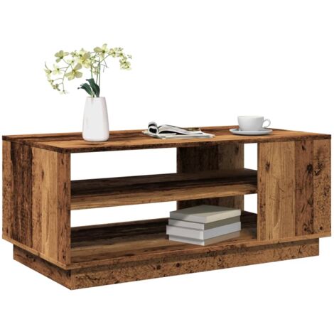 Table basse vieux bois 102x55x43 cm bois d'ingénierie vidaXL