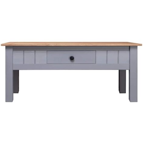 Table basse，Table d'appoint, Table de Salon Gris 100x60x45 cm Pin massif Assortiment Panama786391