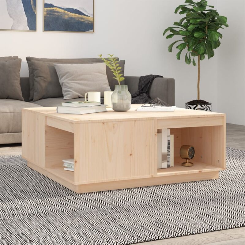 Table basse,Table d'appoint,Table de Salon 100x101x40,5 cm Bois massif de pin CFW930687