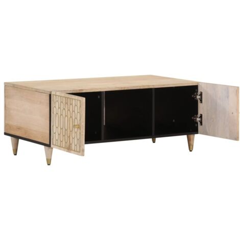 Table basse，Table d'appoint，Table de Salon 100x54x40 cm bois de manguier massif CFW56043