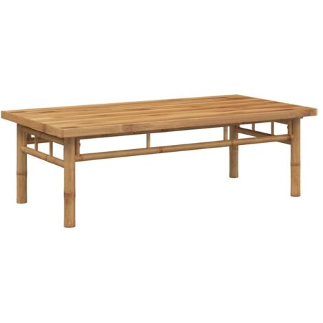 Table D'appoint En Bambou Double Plateau – 49cm, Naturelle