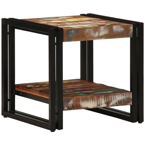 Table basse，Table d'appoint，Table de Salon 40 x 40 x 38 cm bois de récupération massif CFW26511