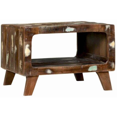 Table basse，Table d'appoint，Table de Salon 50 x 50 x 35 cm bois de récupération massif CFW96936