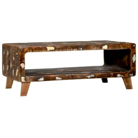 Table basse，Table d'appoint，Table de Salon 90 x 50 x 35 cm bois de récupération massif CFW72093