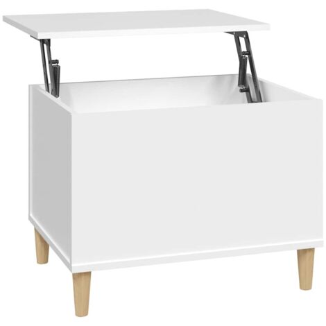 Table basse,Table d'appoint,Table de Salon Blanc 60x44,5x45 cm Bois d'ingénierie CFW77058