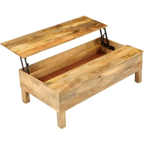 Table basse，Table d'appoint，Table de Salon Bois de manguier massif 110x55x35 cm CFW98253