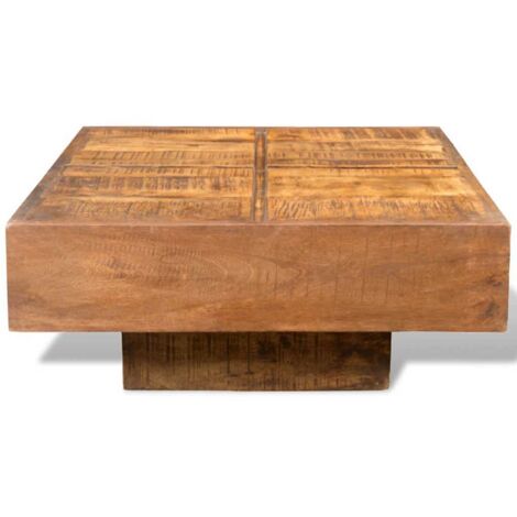 Table basse,Table d'appoint,Table de Salon carrée Marron Bois massif de manguier CFW44136