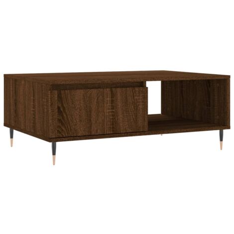 Table basse，Table d'appoint，Table de Salon chêne marron 90x60x35 cm bois d'ingénierie CFW20550