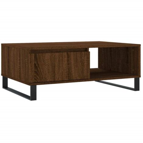 Table basse，Table d'appoint，Table de Salon chêne marron 90x60x35 cm bois d'ingénierie CFW47747