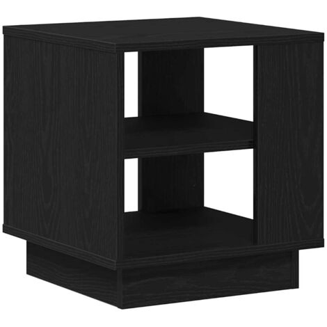 Table basse，Table d'appoint，Table de Salon Chêne noir 40 x 40 x 43 cm Bois d'ingénierie CFW26681