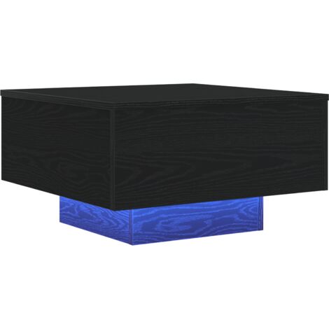 Table basse，Table d'appoint，Table de Salon Chêne noir 55 x 55 x 31 cm Bois d'ingénierie CFW10367
