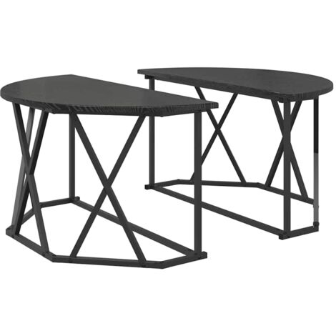 Table basse，Table d'appoint，Table de Salon Chêne noir 80 x 80 x 42 cm CFW68461