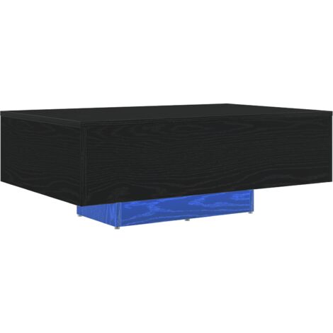 Table basse，Table d'appoint，Table de Salon Chêne noir 85 x 55 x 31 cm Bois d'ingénierie CFW98176