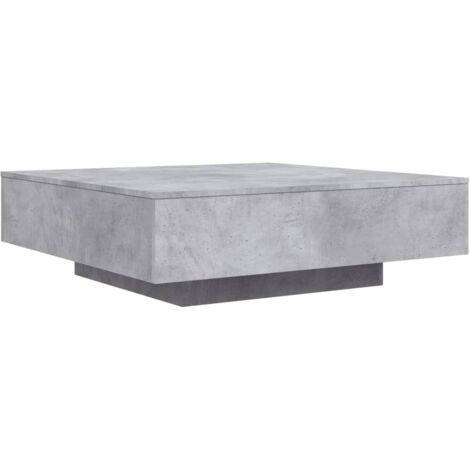 Table basse，Table d'appoint，Table de Salon gris béton 100x100x31 cm bois d'ingénierie CFW65530