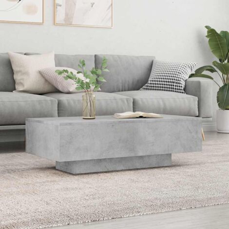 Table basse，Table d'appoint，Table de Salon gris béton 100x49,5x31 cm bois d'ingénierie DGBDF220429